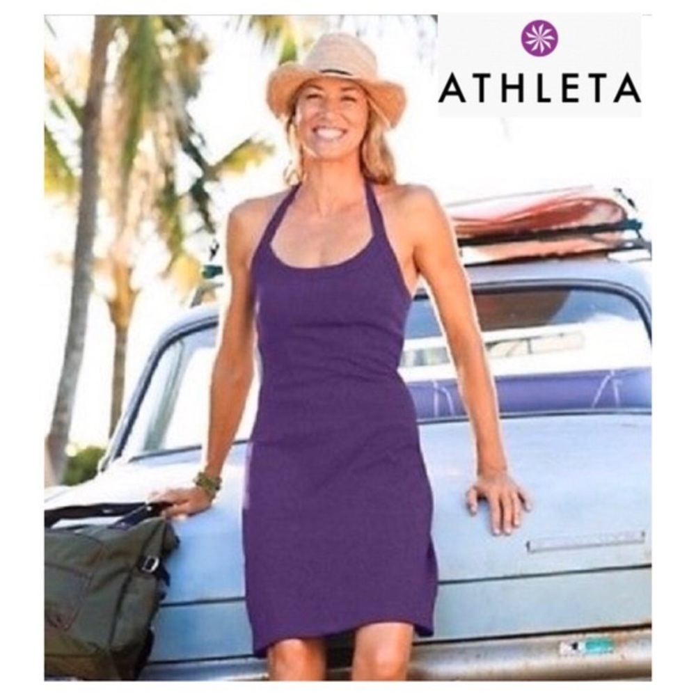 COPY - Athleta Sizzle Gray Halter Active Dress